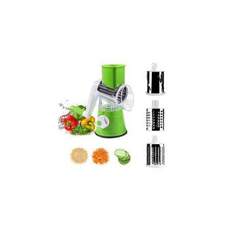 Овощерезка ручная для дома механическая кухонная для овощей Tabletop Drum Grater Kitchen Master Зеленая