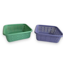 Корзина пл. квадр. (25*25*9.5)см 3цв(200)00-37499