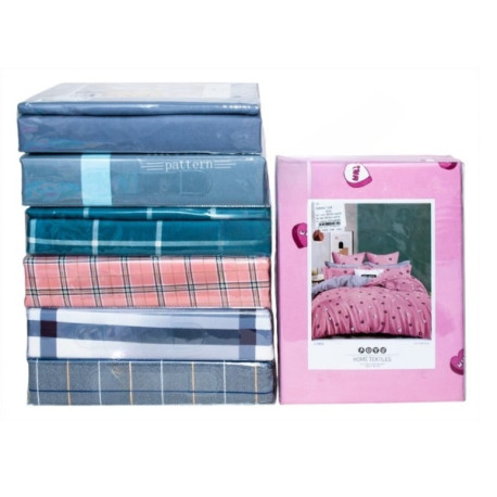 Постельное белье фланель двуспал. цветная 4pcs: 180*220см/200*230см/48*74см00-Т239(25)