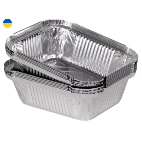 Контейнер алюминиевый 22*15,5*5(для духовки и холодильника)из.алюминиевая фольга пищевого класса10 шт