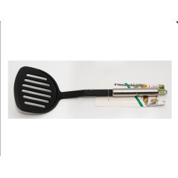 Лопатка с дырками тефлоновая, ручка метал, 11*33 см00-R988(360)