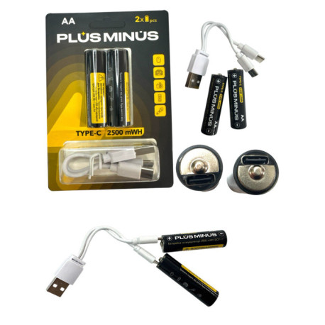 Батарейки акумулятор 2500mAH AA 2 шт на листі ВОТ-17/PLUS-17 00-39430(100)