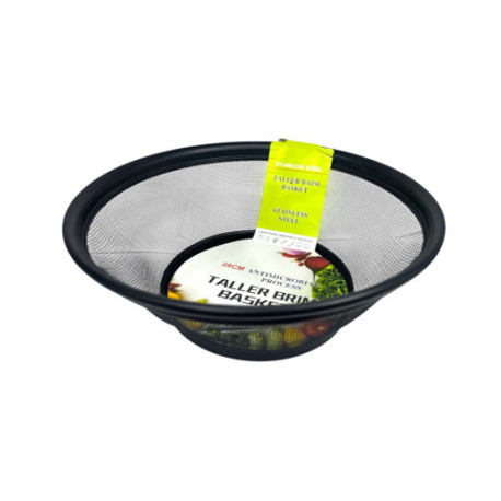 Миска-сетка для мытья фруктов и овощей 28см черн. цв.00-40595(100)