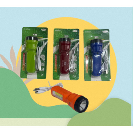 Фонарик карманный заряжающий от USB пл. на листе 2цв. 00- 37048(200)