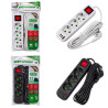 Удлинитель с 3я местами розеткой 2цв. с вкл. в кл. USB+200-41050