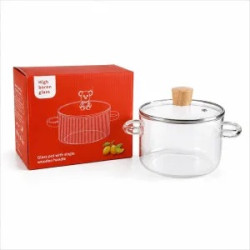 Каструля скляна з 2 ручками та кришкою (дерев. ручка), 1.8 л00-11267(24)