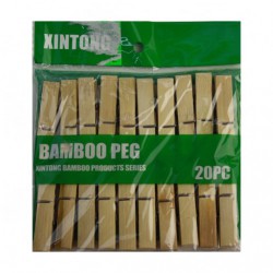 Прищіпка NoZ-20-70 (NoZ-20) бамбук 20шт в кл.6cm (250)